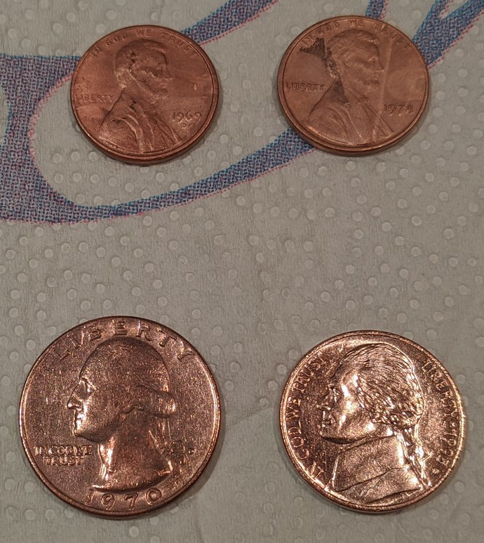Copper plated coins and donor pennies